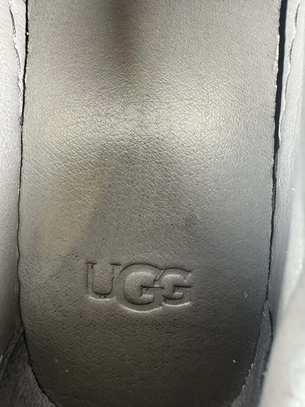 UGG Chayze Gray Leather Slip On Sneakers Women’s Size 5 Platform Casual Shoes - Picture 7 of 12